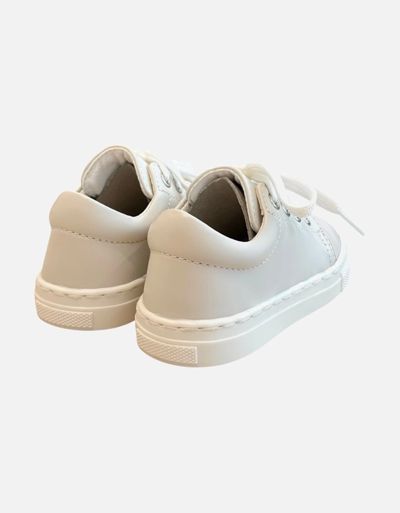 Beige Leather Santiago Trainers