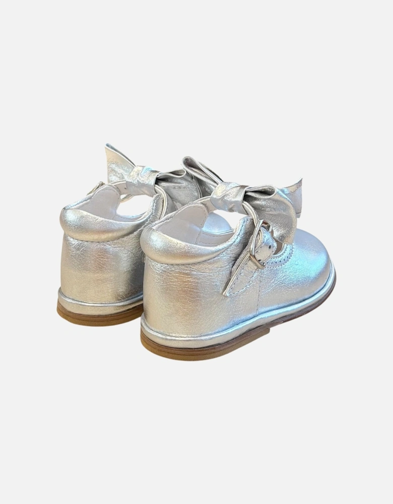 Silver Leather Vitoria Shoe