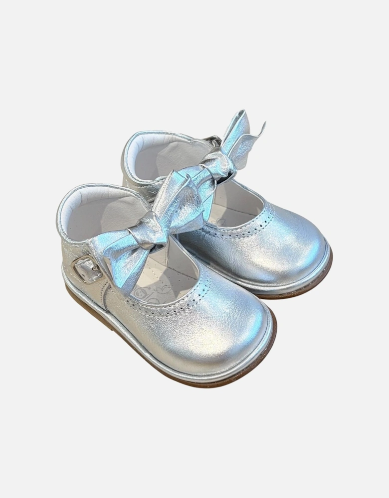 Silver Leather Vitoria Shoe