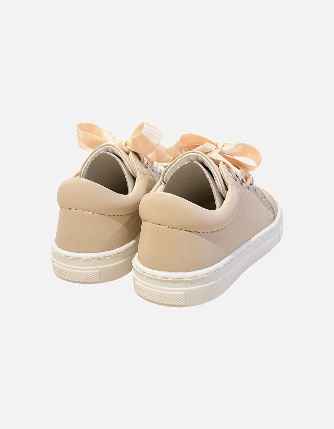 Nude Leather Santiago Ribbon Trainers