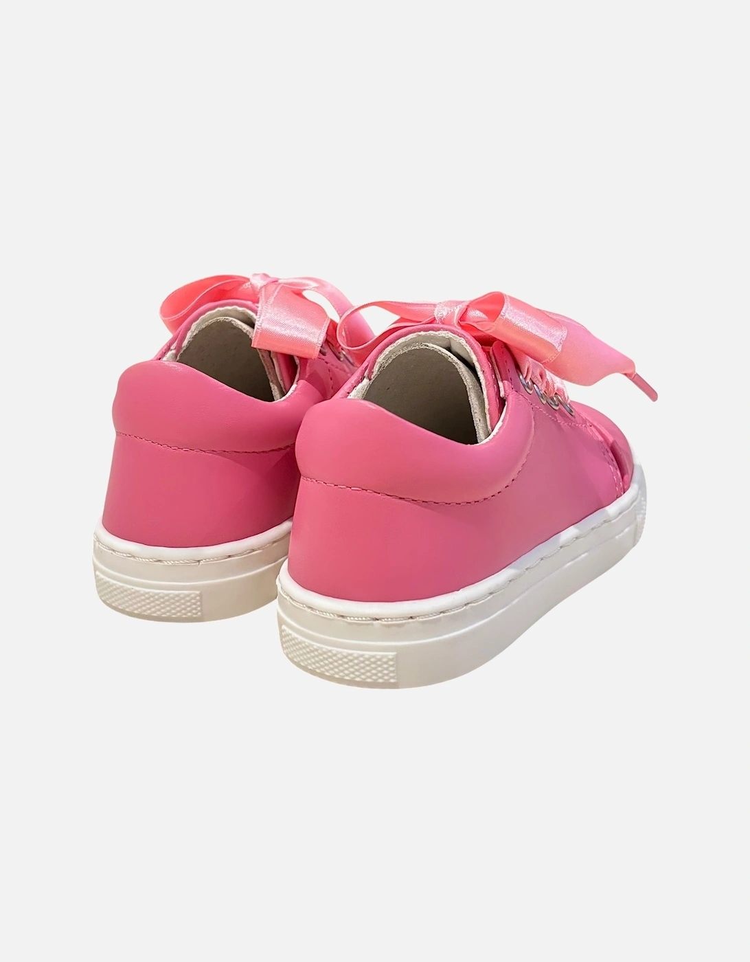 Fuchsia Leather Santiago Ribbon Trainers