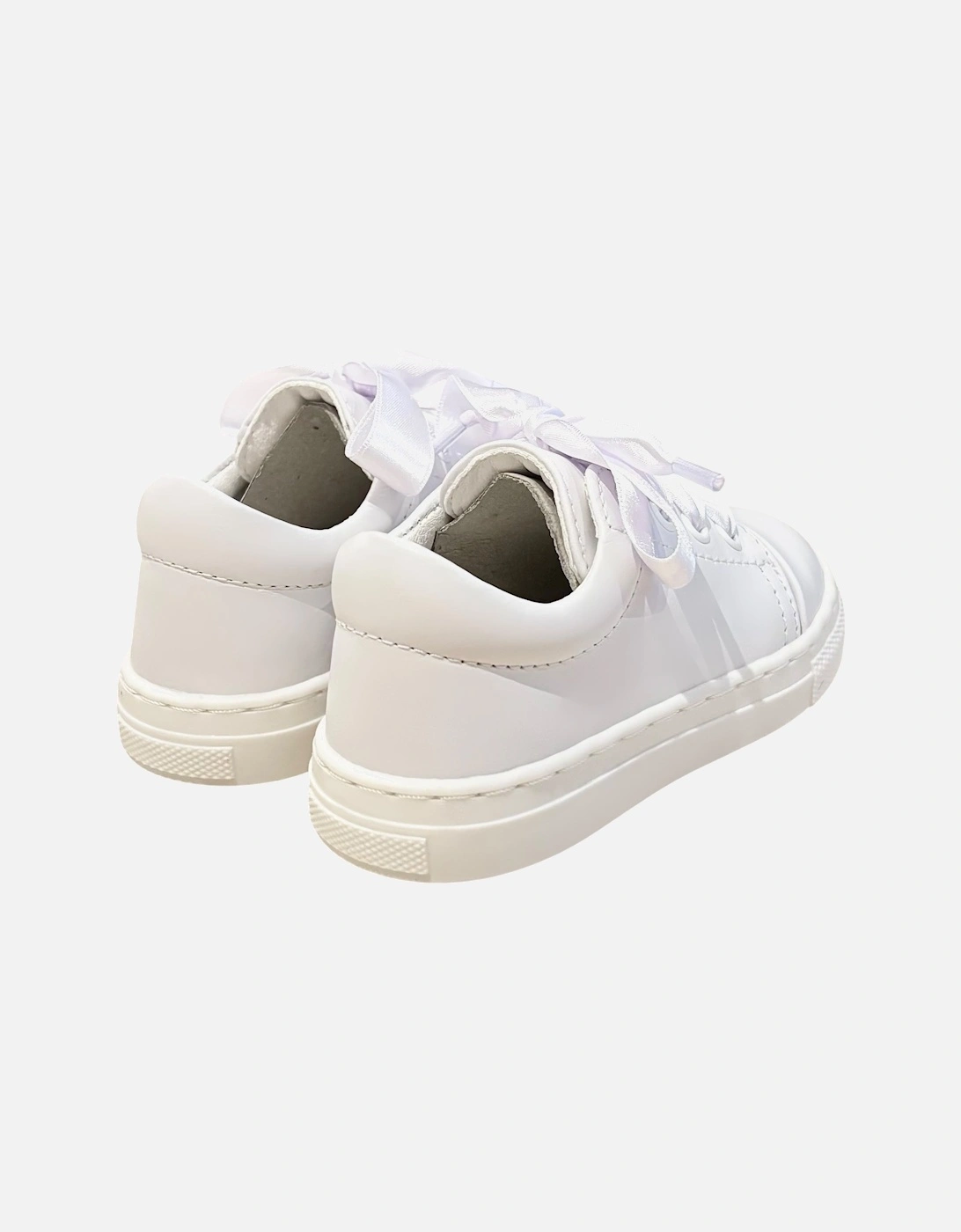 White Leather Santiago Ribbon Trainers