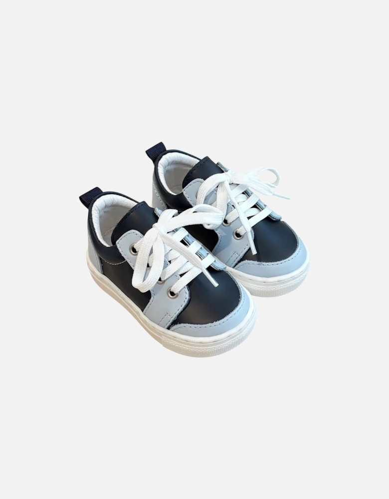 Navy X Blue Leather Nico Trainers