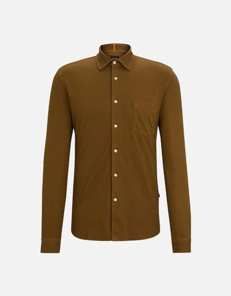 Garment-Dyed Slim-Fit Shirt