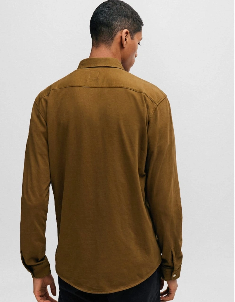 Garment-Dyed Slim-Fit Shirt