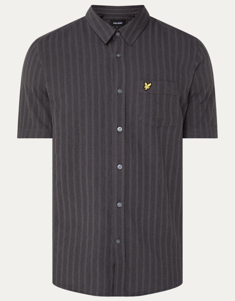 Textured Stripe Short Sleeve Shirt