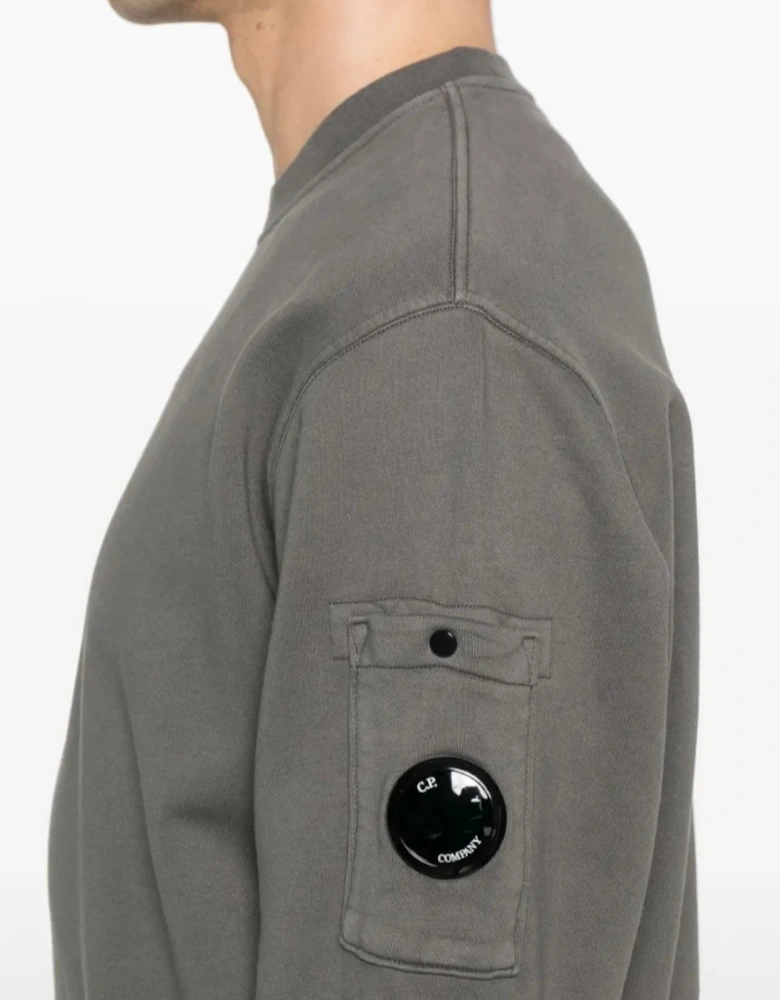 C.P. COMPANY BOYS DARK GREY  SWEATSHIRT CUF01I.