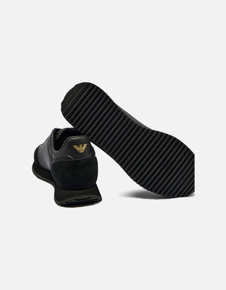 Emporio Armani Runner Trainers Triple Black/Gold
