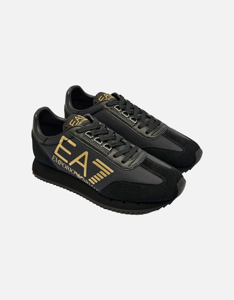 Emporio Armani Runner Trainers Triple Black/Gold