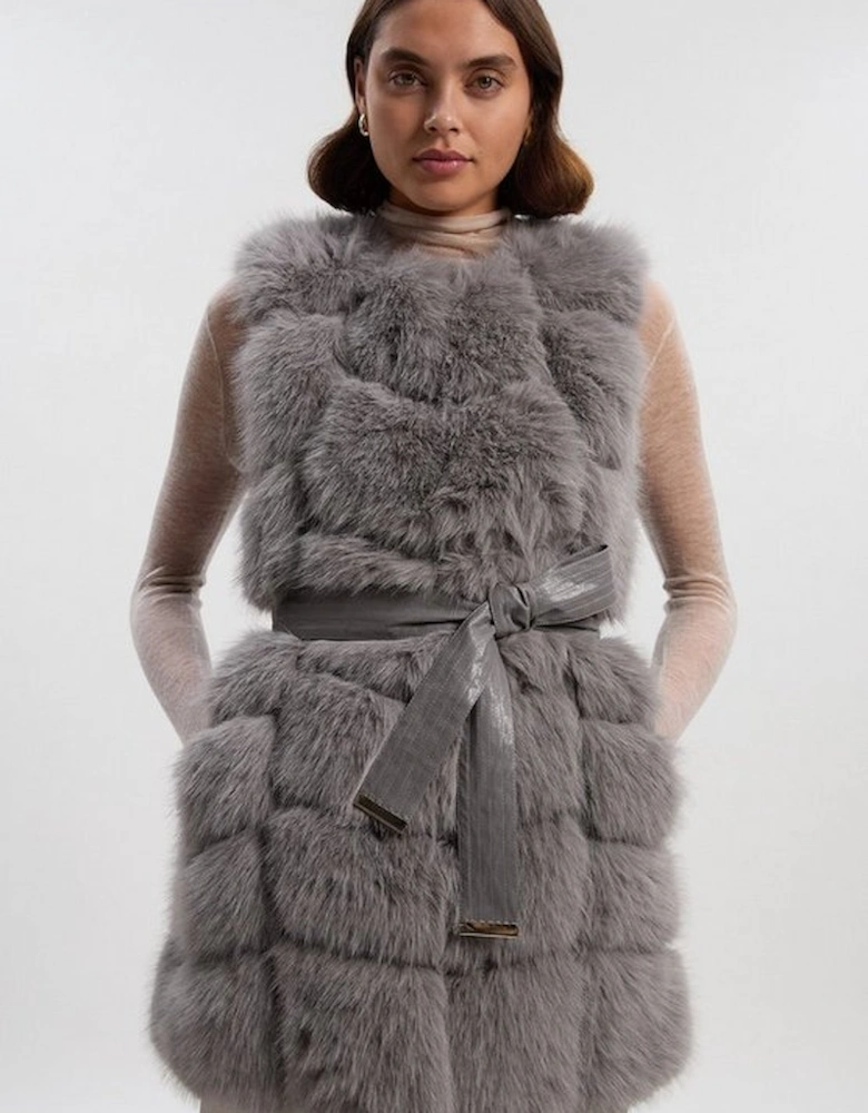 Faux Fur Panelled Gilet