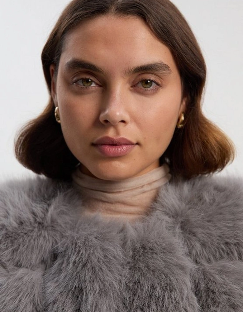 Faux Fur Panelled Gilet