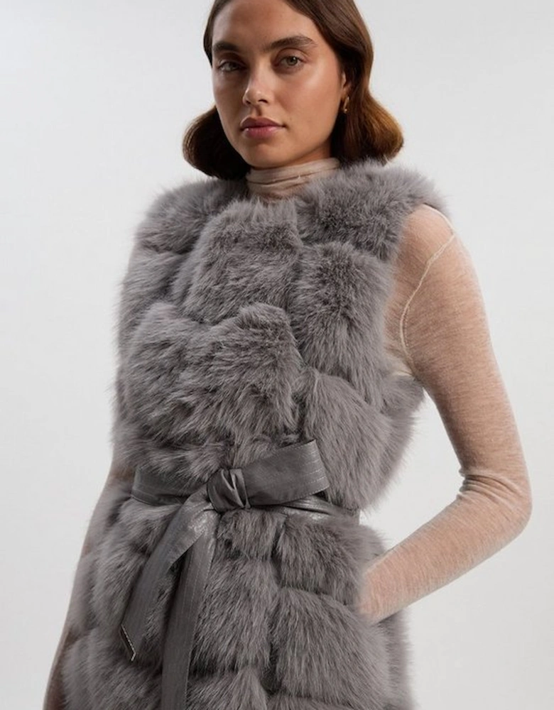 Faux Fur Panelled Gilet