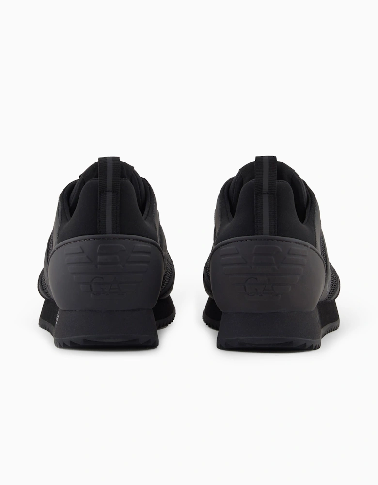 Emporio Armani Mesh Runner Trainers Black/Asphalt