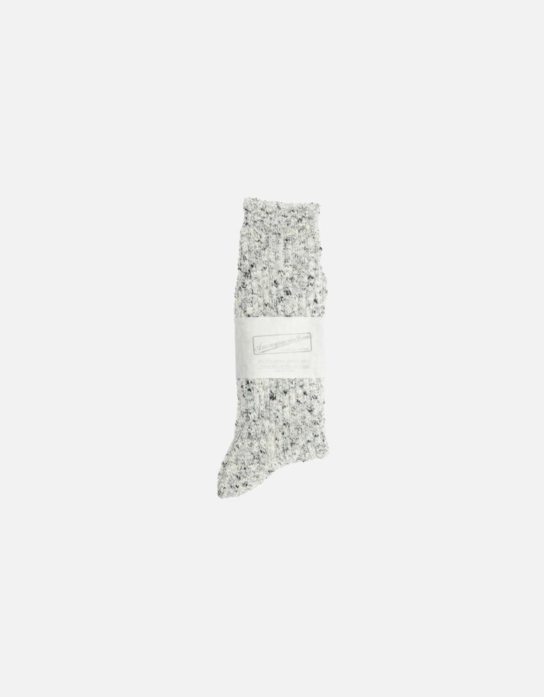 Homespun Art Crew Cotton Men's Black Calf High Socks