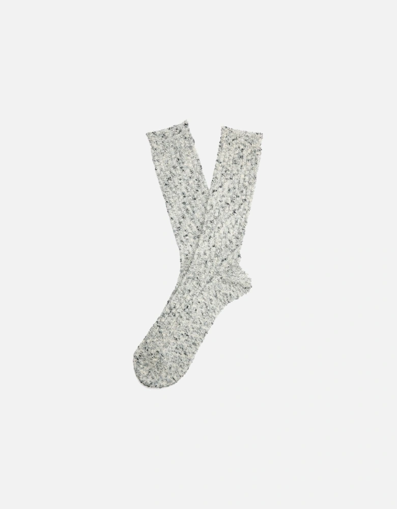 Homespun Art Crew Cotton Men's Black Calf High Socks
