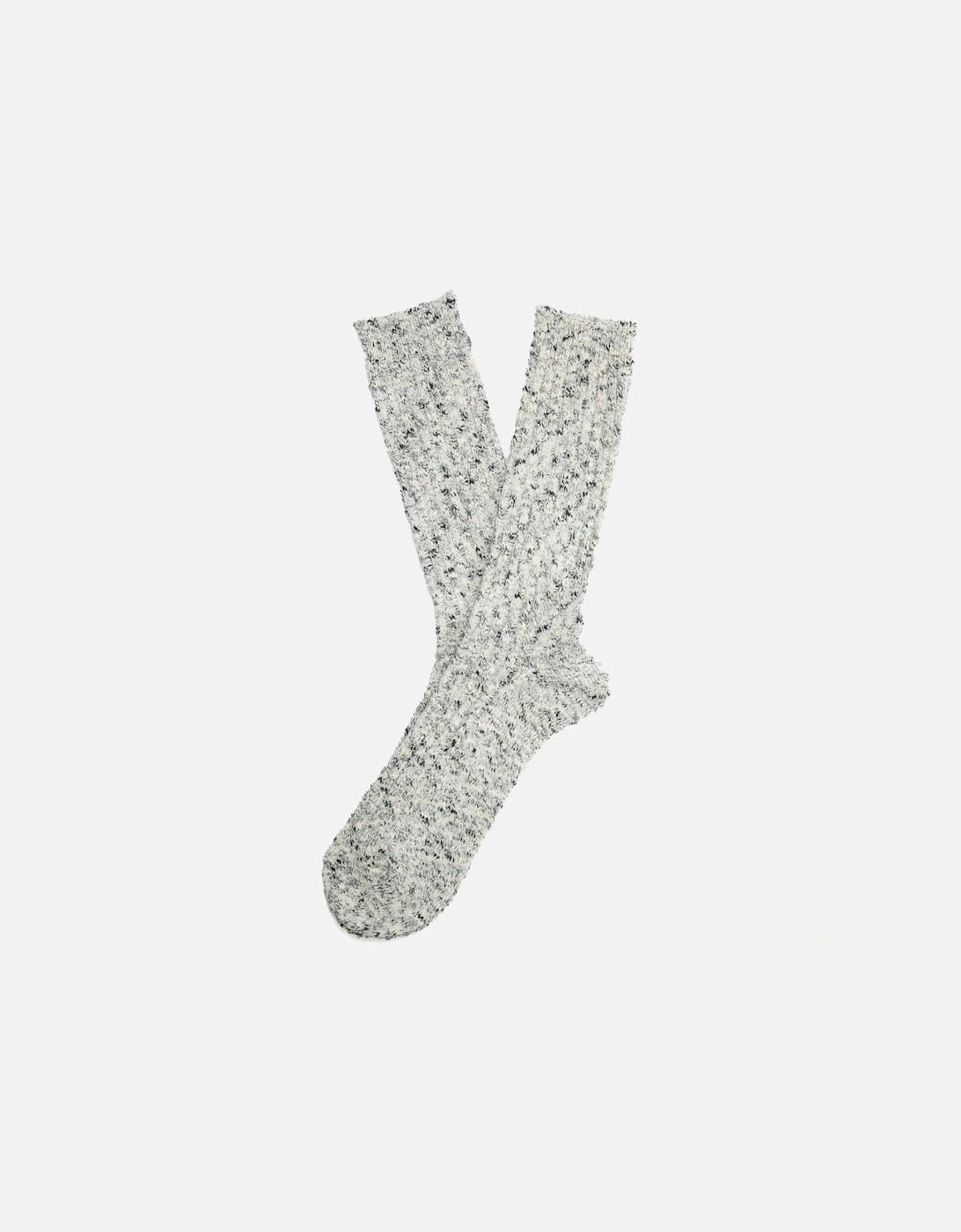 Homespun Art Crew Cotton Men's Black Calf High Socks