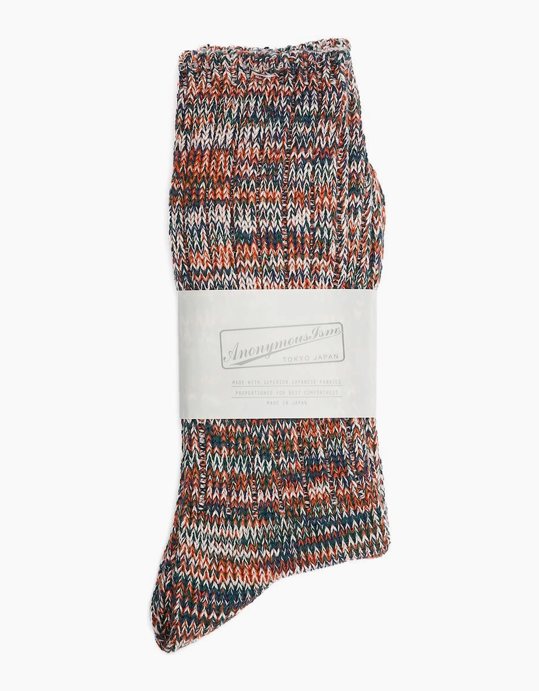 Anonymous Ism Men's Anonymous Ism 5 Colour Mix Crew Cotton Men's Orange Socks