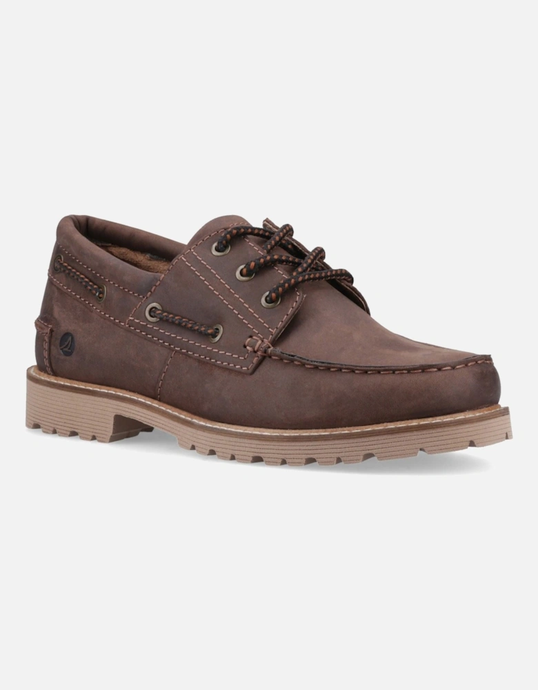 Sperry Houston Leather Men's Brown Boat Shoes