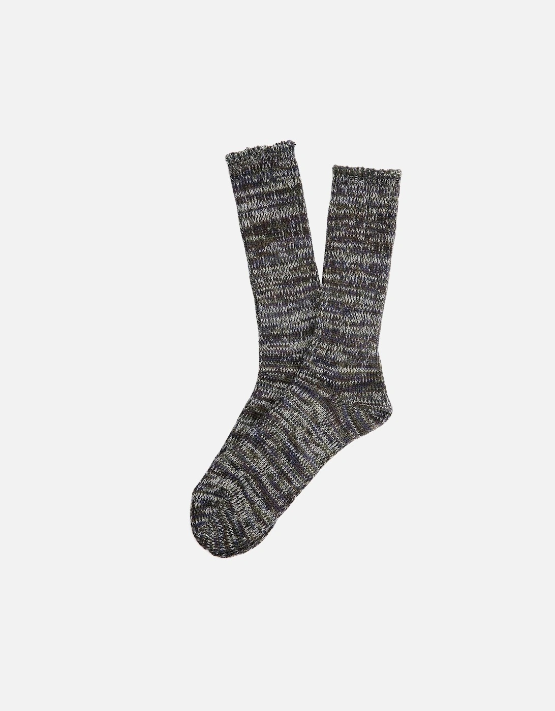 5 Colour Mix Crew Cotton Men's Moss Calf High Socks, 3 of 2