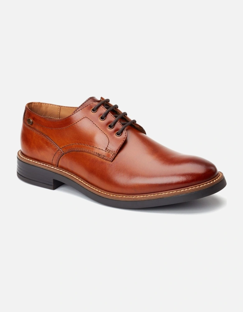 London Durham Leather Men's Burnt Tan Lace-Up Shoes
