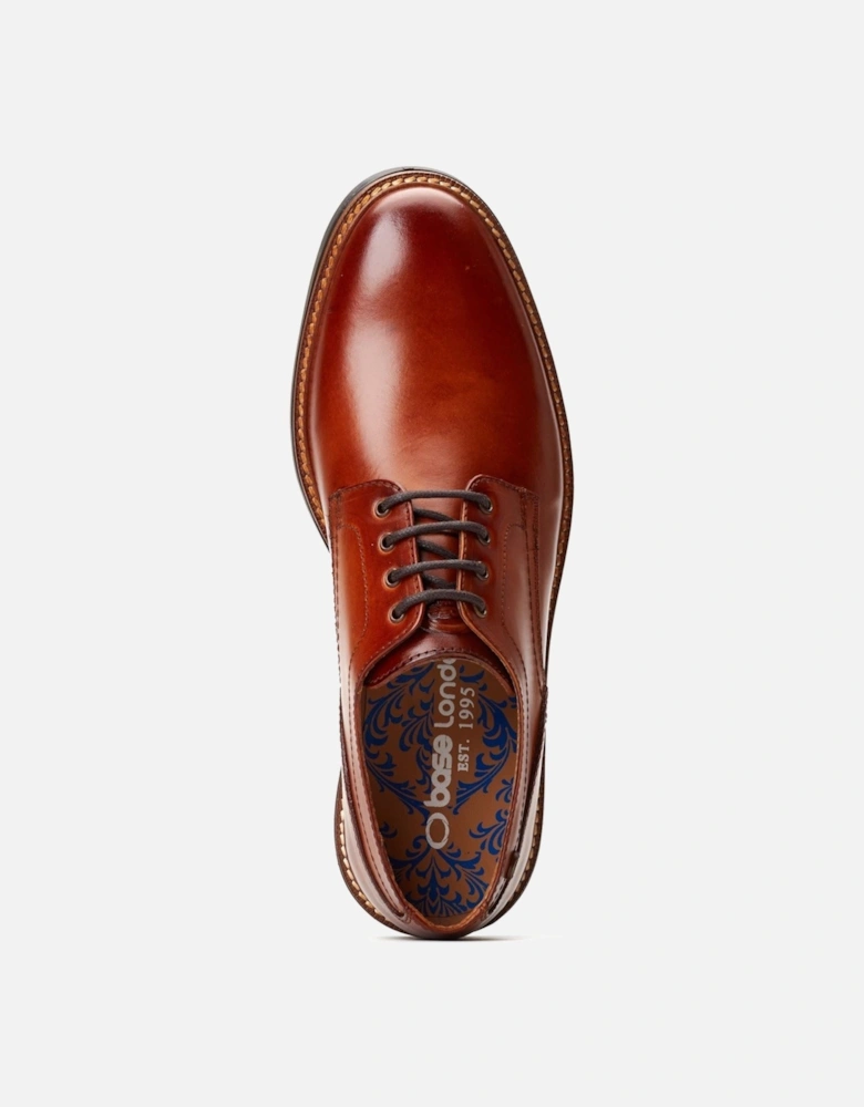 London Durham Leather Men's Burnt Tan Lace-Up Shoes