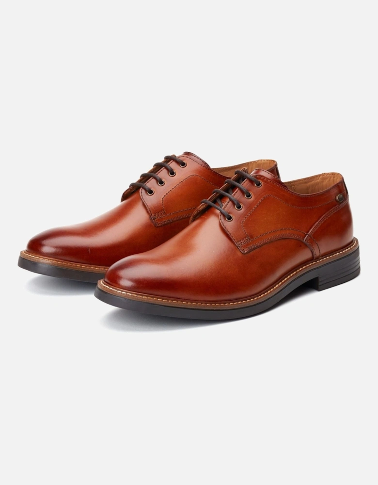 London Durham Leather Men's Burnt Tan Lace-Up Shoes
