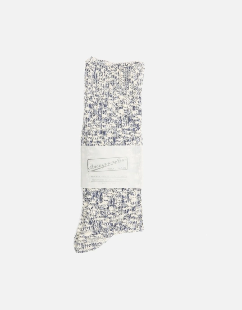 Lightweight Slub Crew Cotton Men's Bonnet Calf High Socks