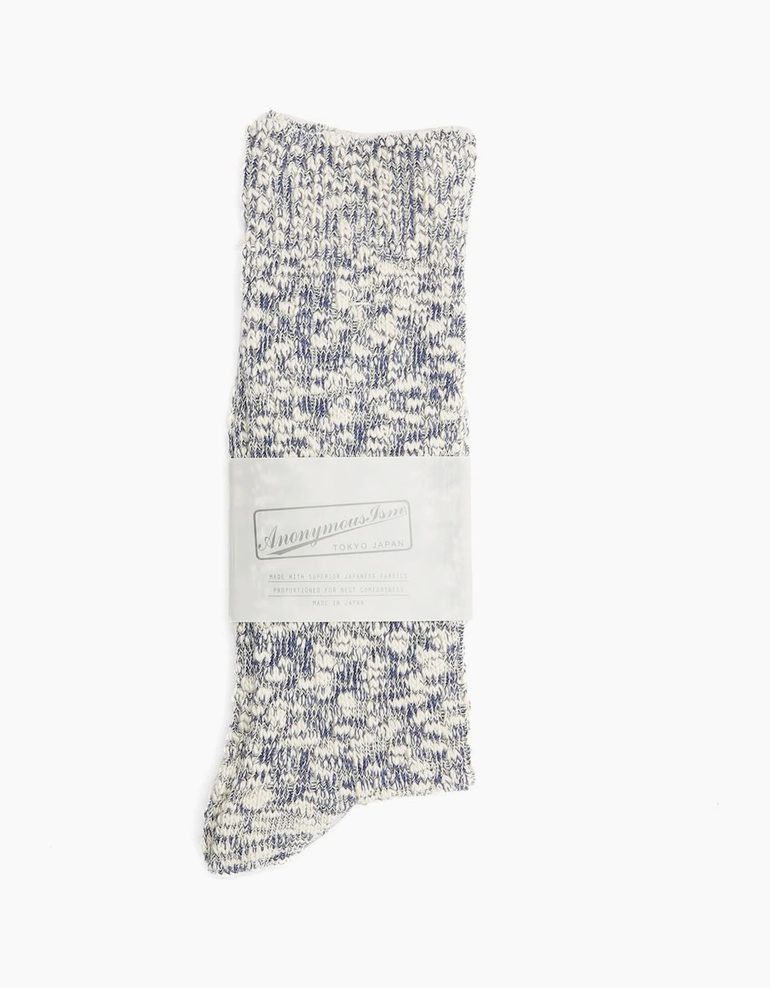 Anonymous Ism Men's Anonymous Ism Lightweight Slub Crew Cotton Men's Bonnet Socks - Grey