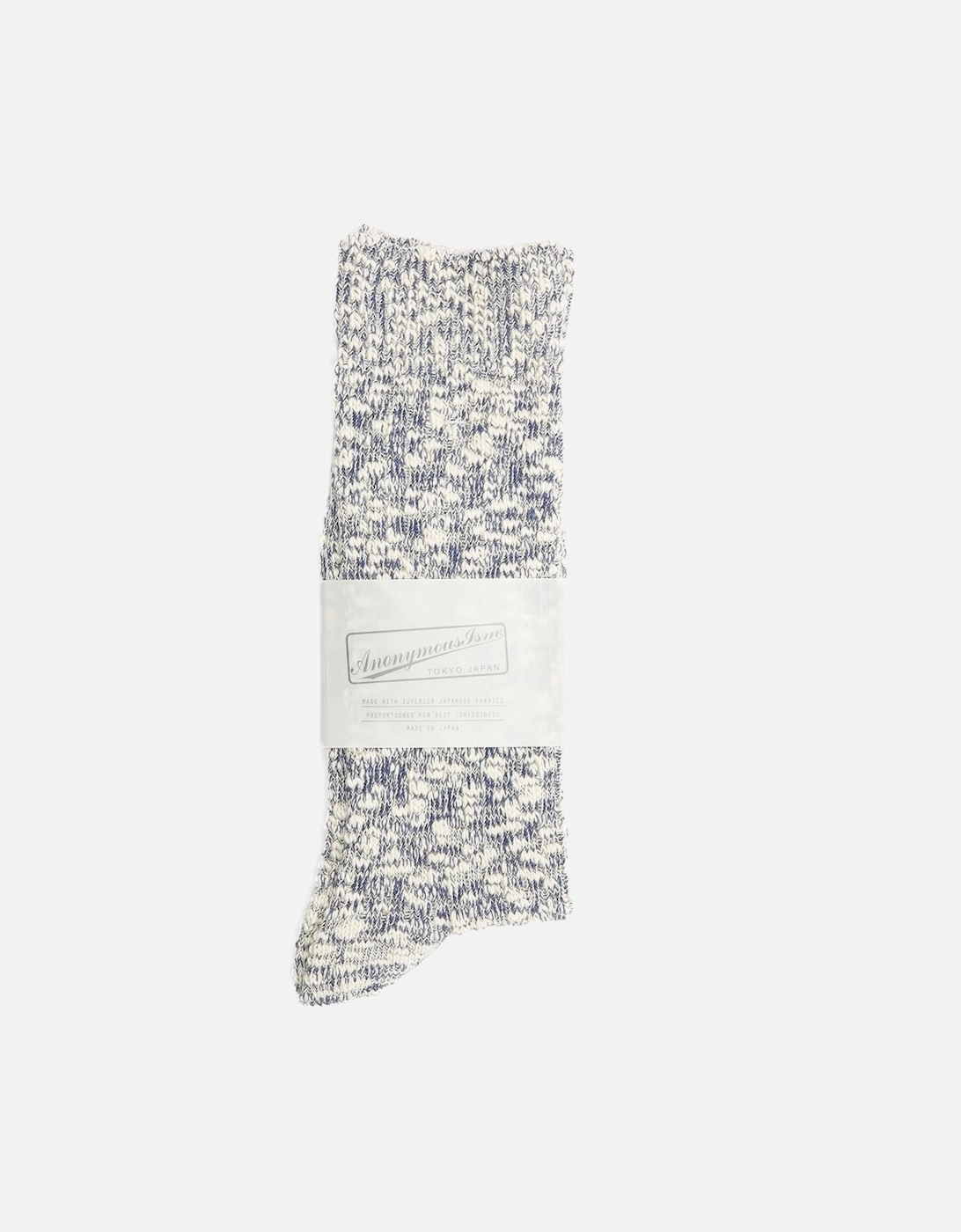 Lightweight Slub Crew Cotton Men's Bonnet Calf High Socks, 3 of 2