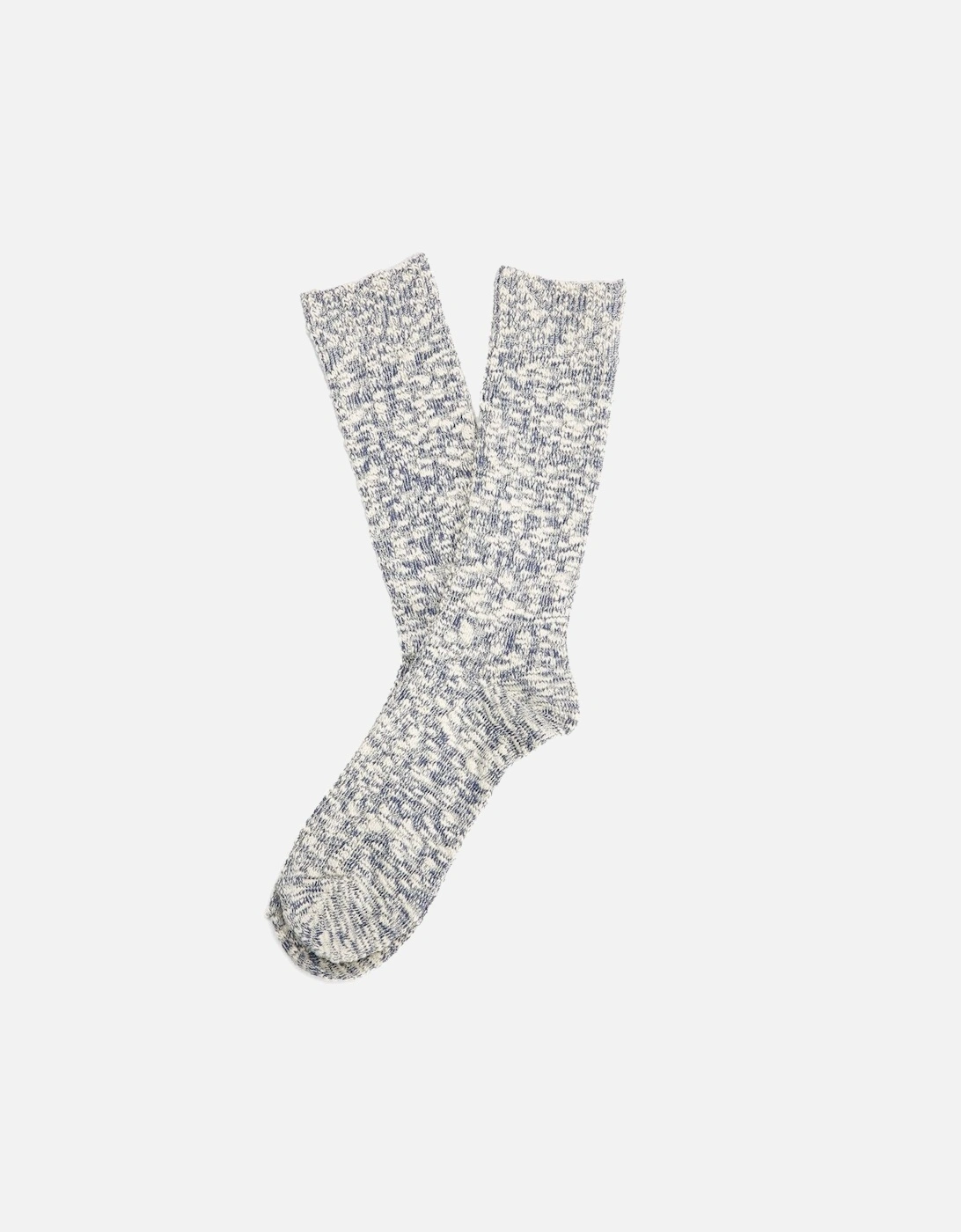 Lightweight Slub Crew Cotton Men's Bonnet Calf High Socks