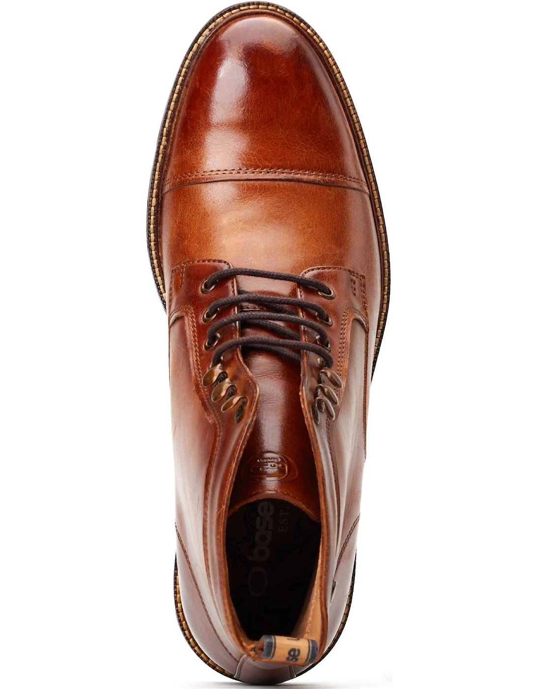 London Plymouth Leather Men's Burnt Tan Ankle Boots