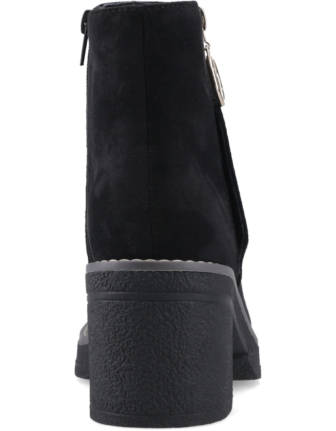 BABETTE Polyurethane Women's Black/Gold Heeled Ankle Boots
