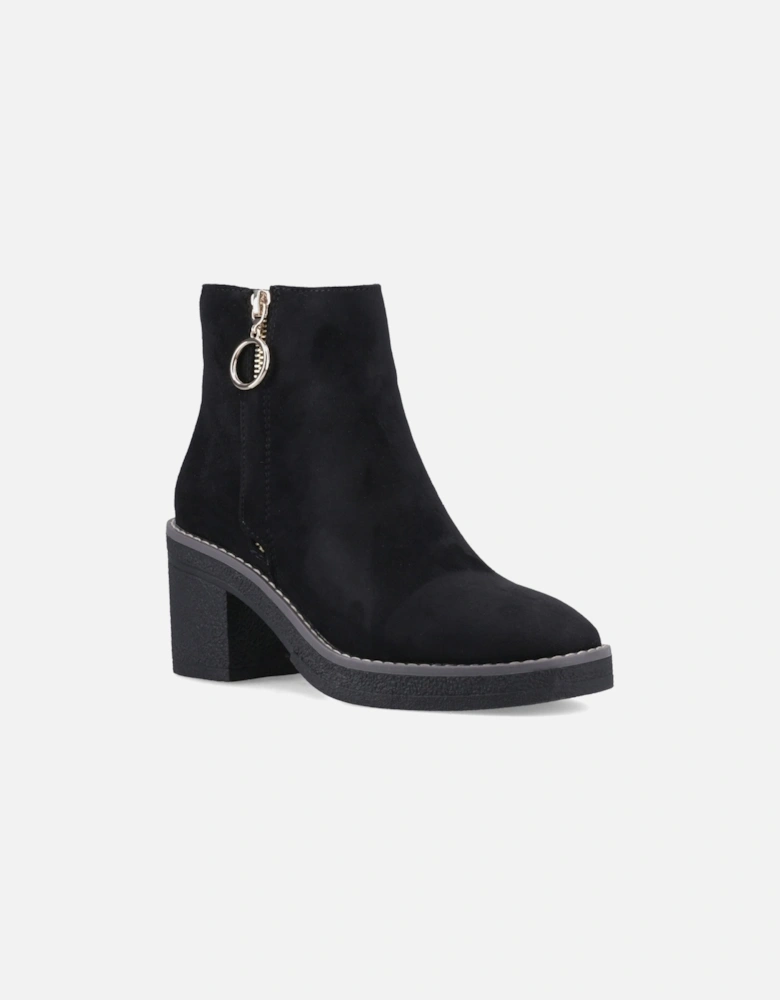 BABETTE Polyurethane Women's Black/Gold Heeled Ankle Boots