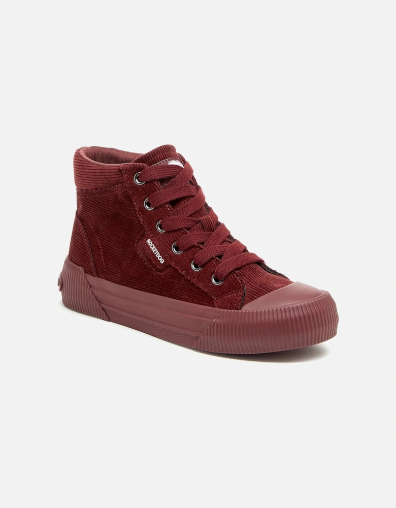 Cheery Hi Corduroy Women's Burgundy Trainers