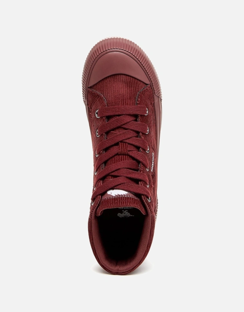 Cheery Hi Corduroy Women's Burgundy Trainers