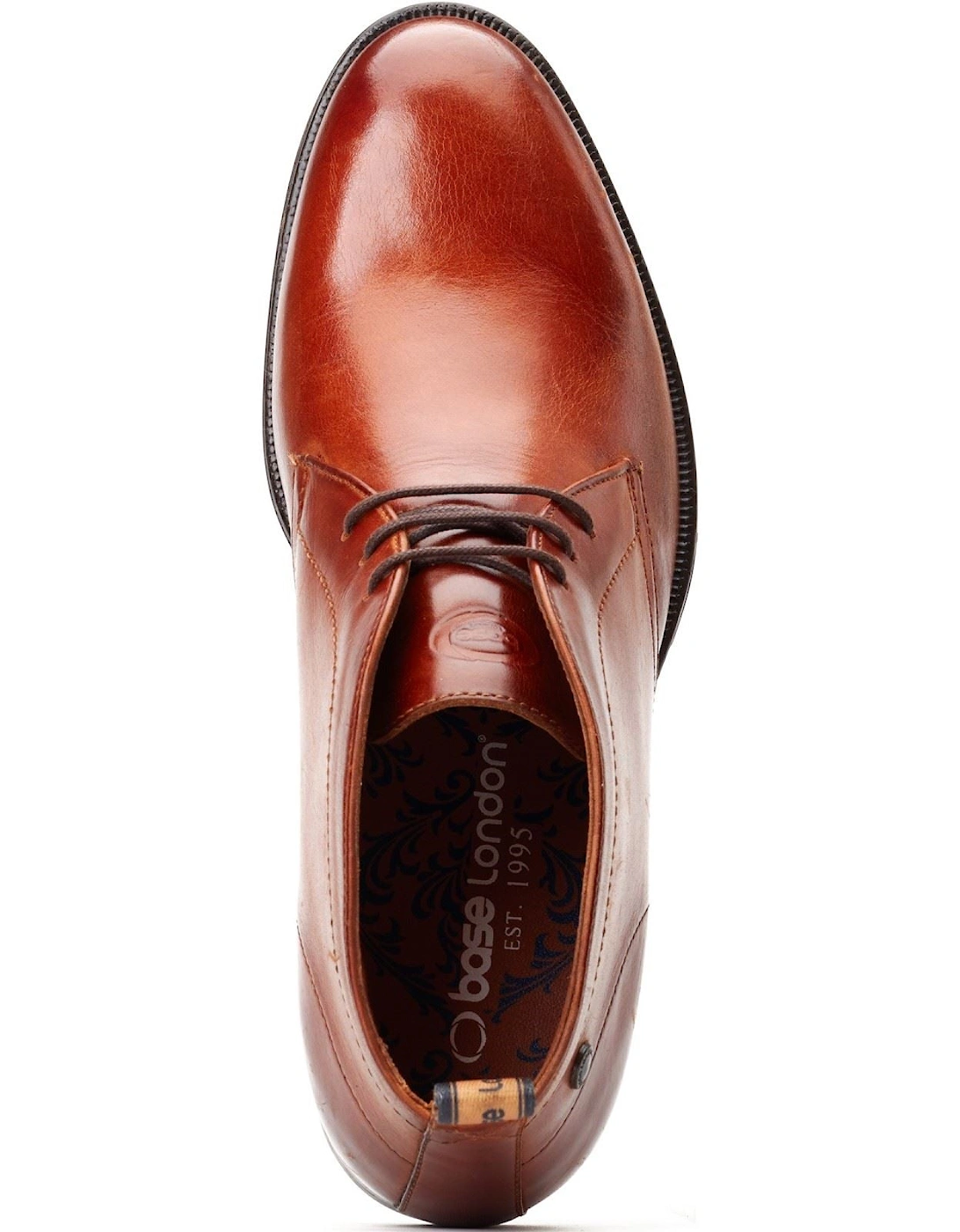 London Wallis Leather Men's Burnt Tan Ankle Boots