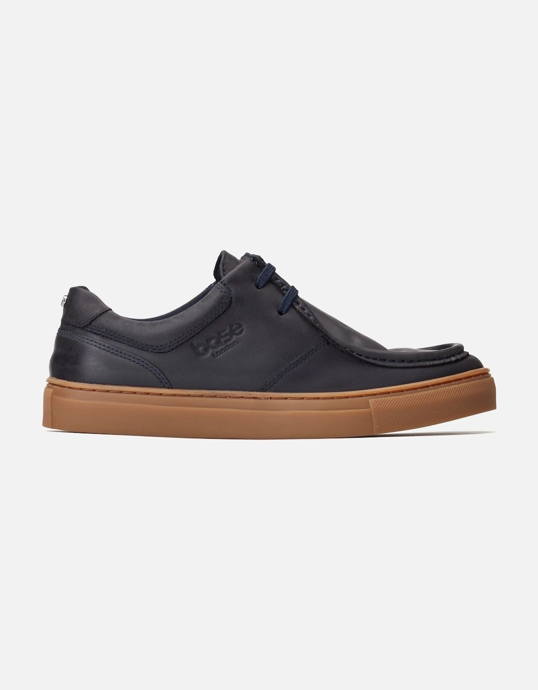 London Dalston Leather Men's Navy Moccasins Shoes