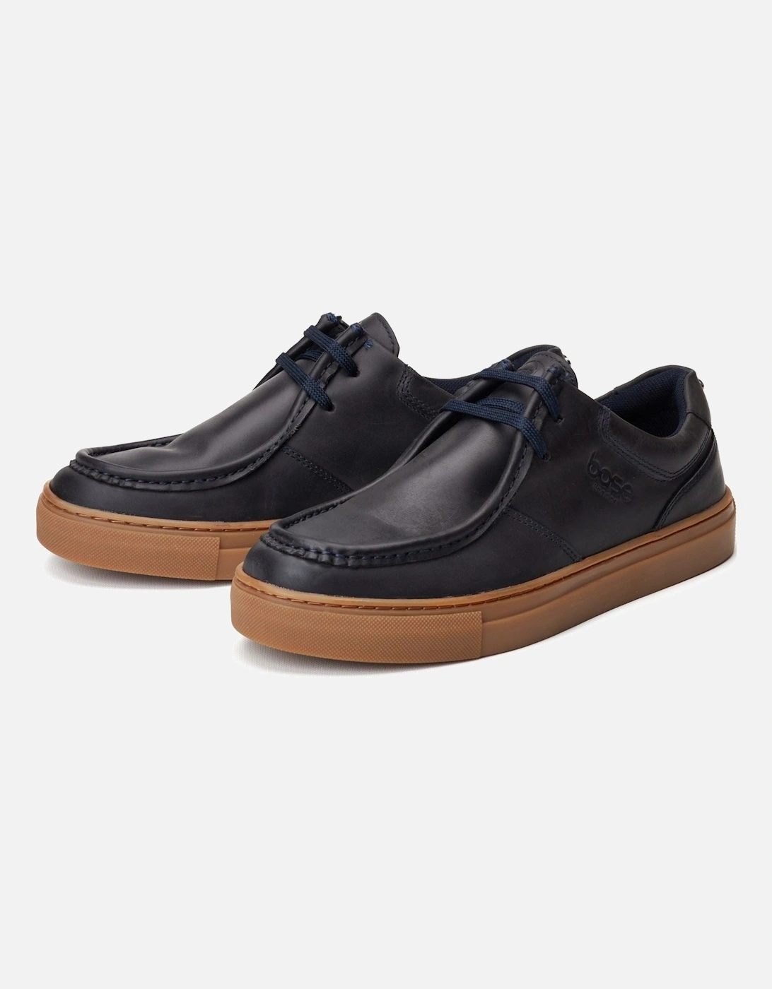 London Dalston Leather Men's Navy Moccasins Shoes