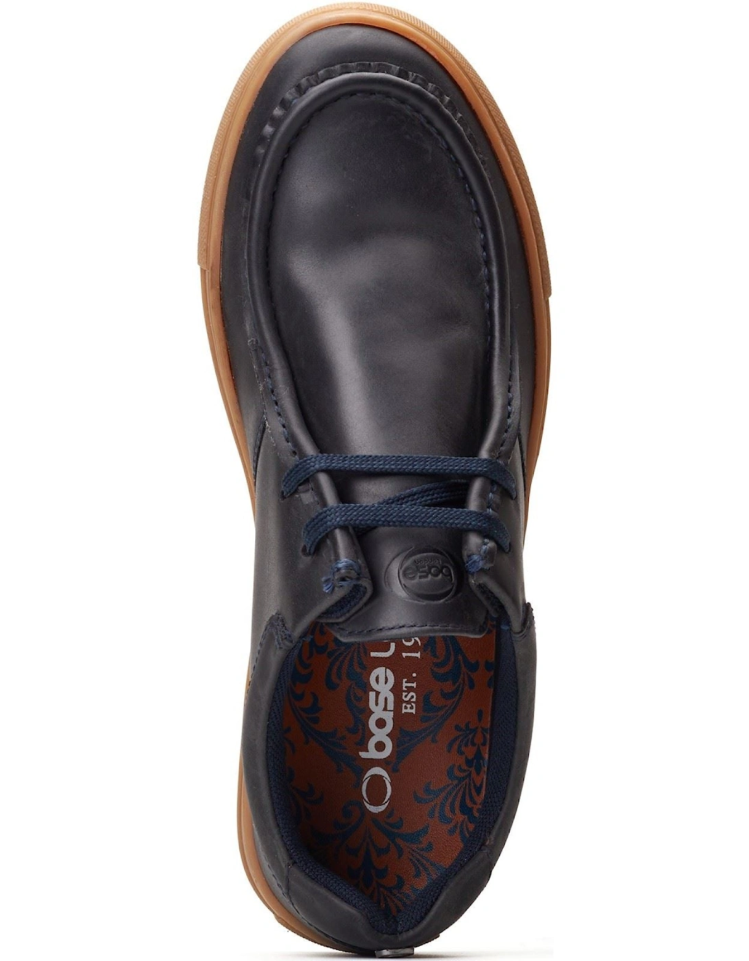 London Dalston Leather Men's Navy Moccasins Shoes