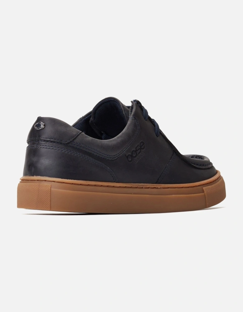 London Dalston Leather Men's Navy Moccasins Shoes