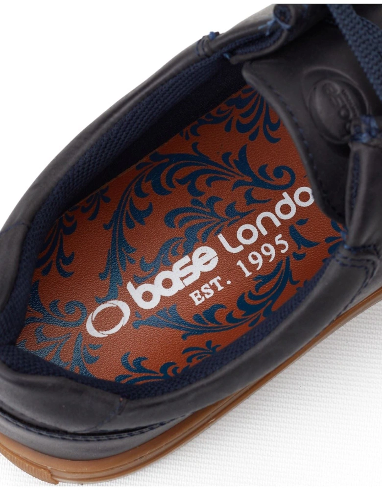 London Dalston Leather Men's Navy Moccasins Shoes