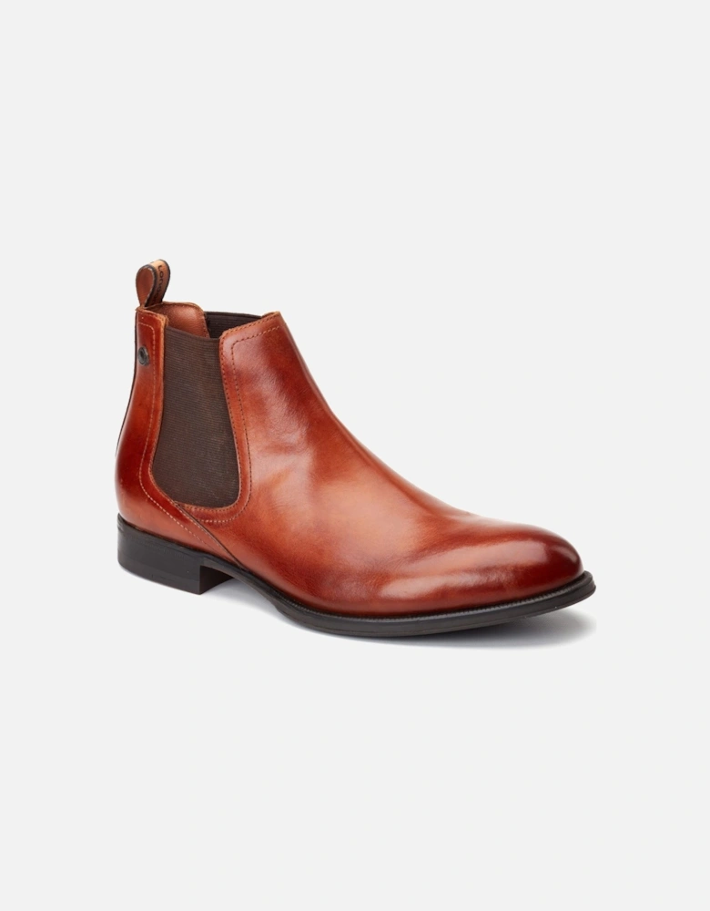 London Whittle Leather Men's Burnt Tan Boots