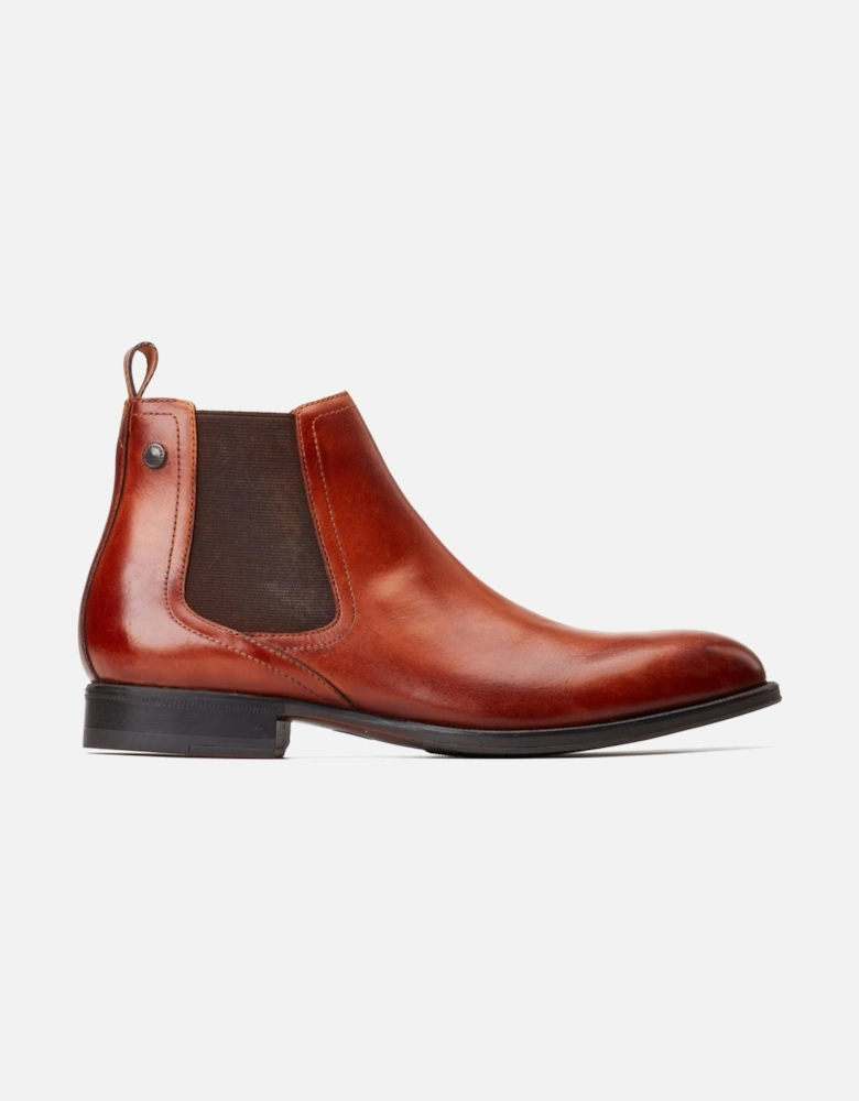 London Whittle Leather Men's Burnt Tan Boots