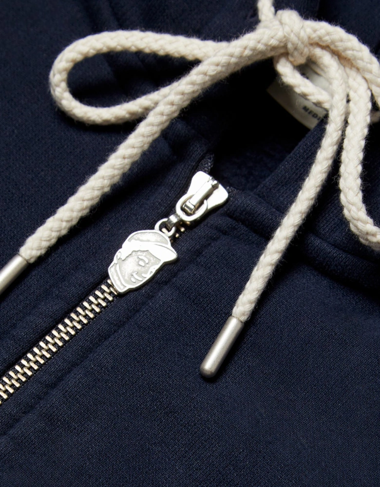 Navy Zipped Hoodie