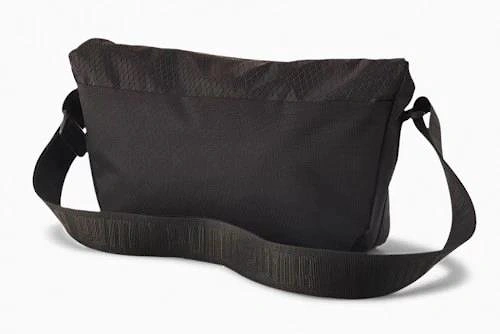 Street Messenger Bag Black Zip Closure