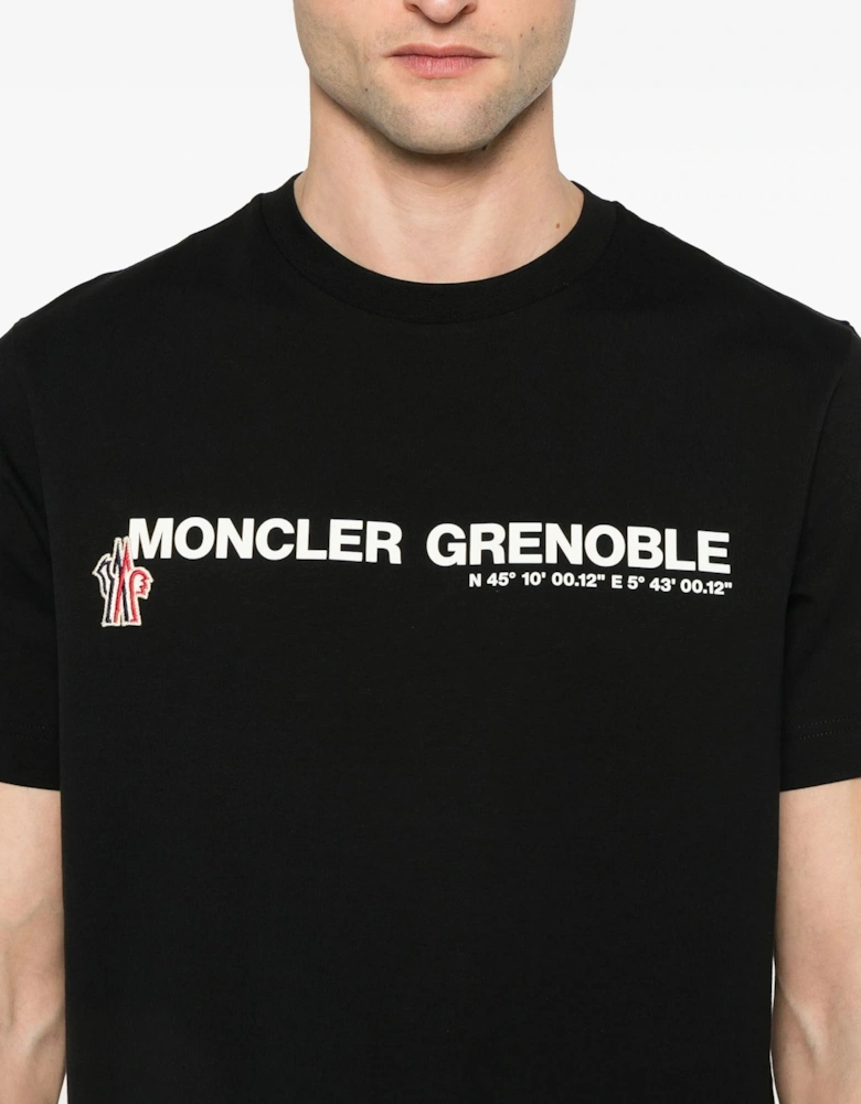 Branded Cotton T-shirt Black