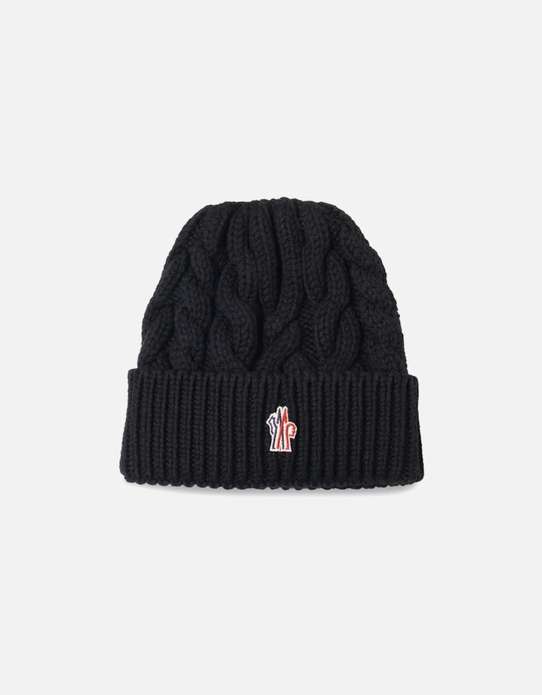 Cable Knit Hat Black
