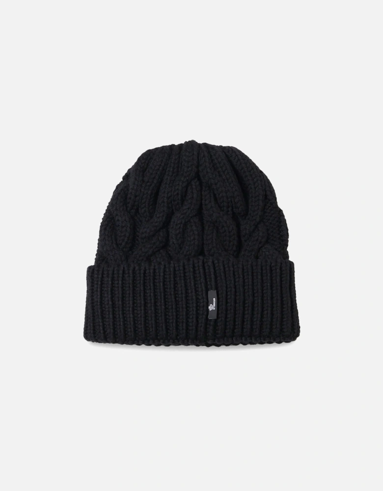 Cable Knit Hat Black