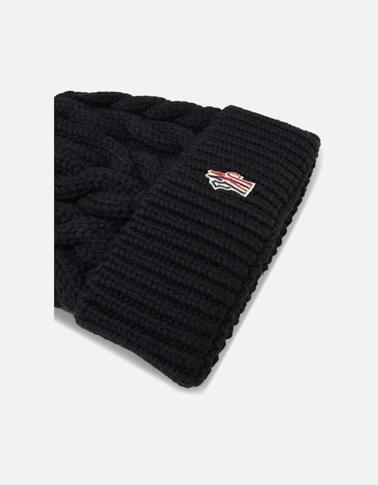 Cable Knit Hat Black