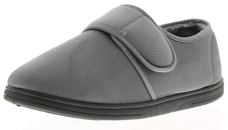 TOM Mens Full Slippers Grey